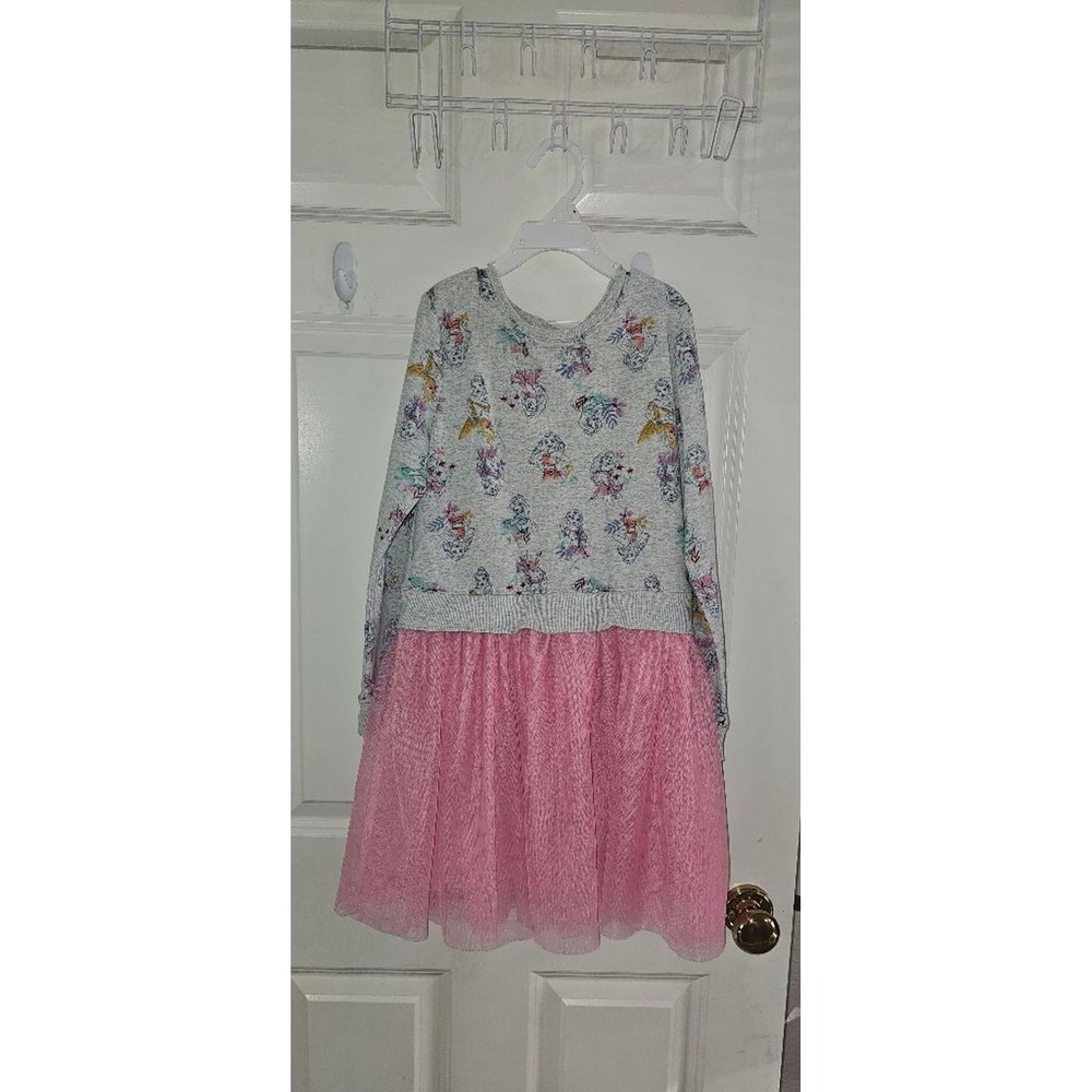 Disney‎ Princess Girls Jumping Beans Casual Dress Size 8 Gray Pink